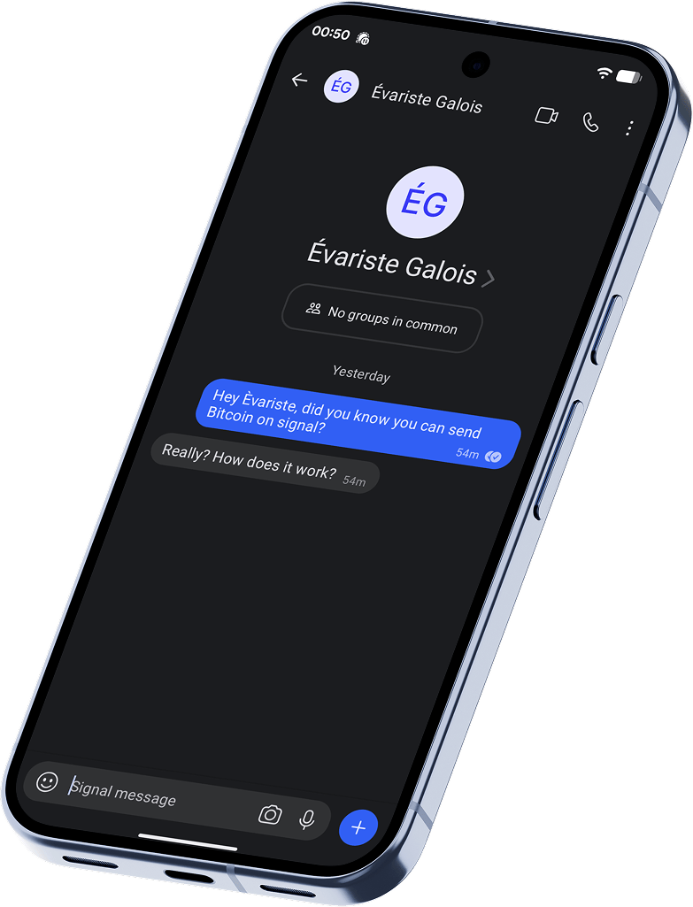 Signal app interface